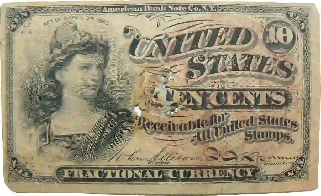 Bank note 10 US Cents